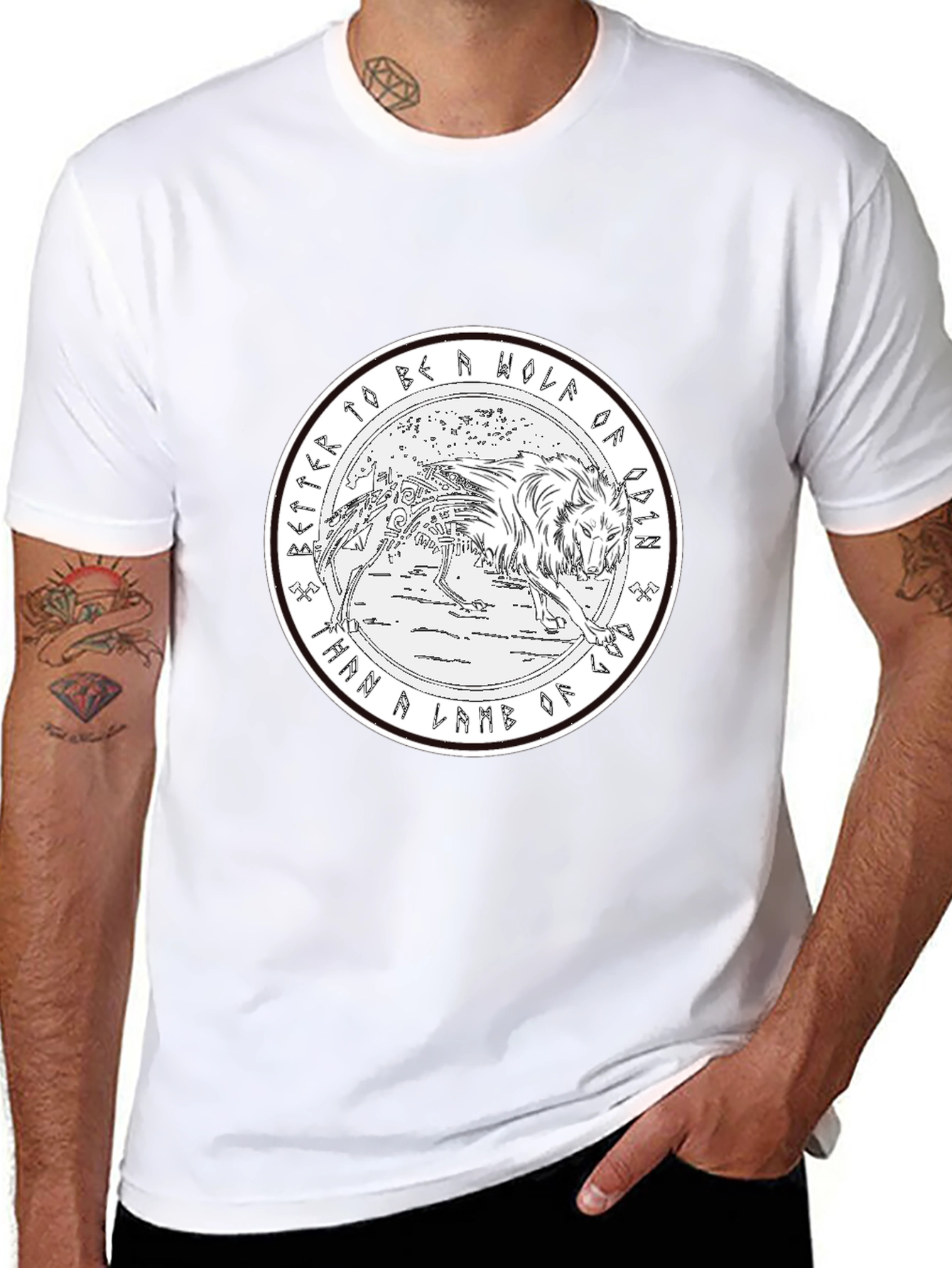 Wolf of Odin Graphic Tee - Black