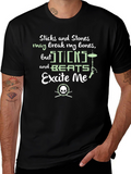 Sticks and Beats Drummer T-Shirt - Music Lover Tee