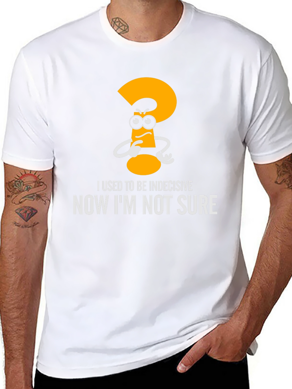 Indecisive Funny Graphic T-Shirt - Black