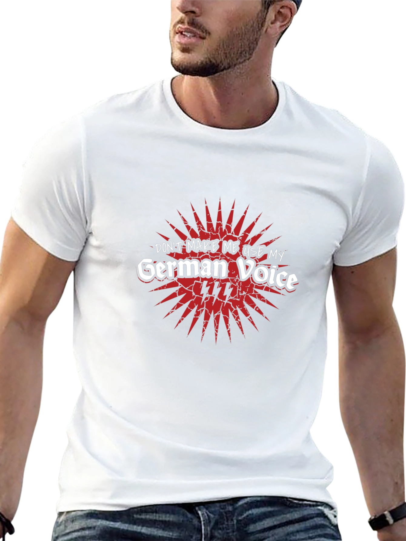German Voice Mens Black Graphic Tee