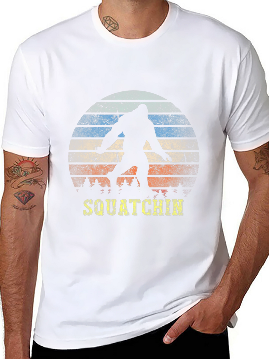 Squatchin Retro Sunset T-Shirt