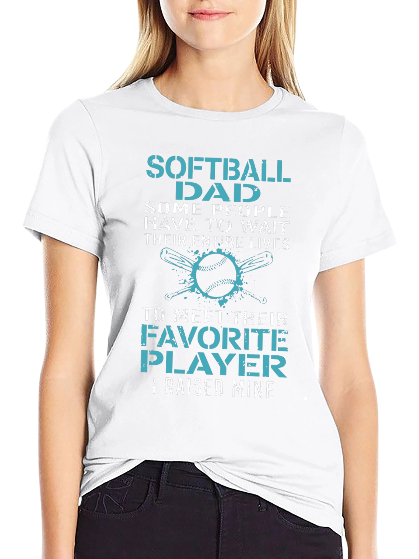 Softball Dad T-Shirt - Raised Mine Tee