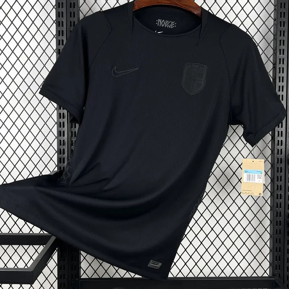 2026/27 Norway Away Black Fans Soccer Jersey Detail 1