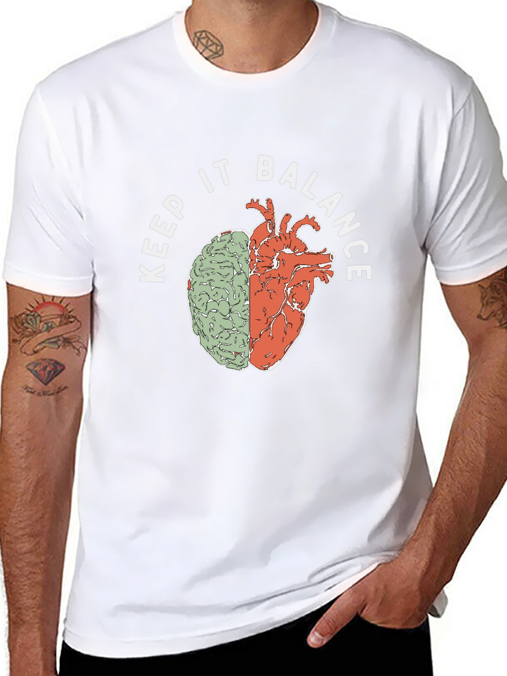 Keep It Balance Brain Heart T-Shirt
