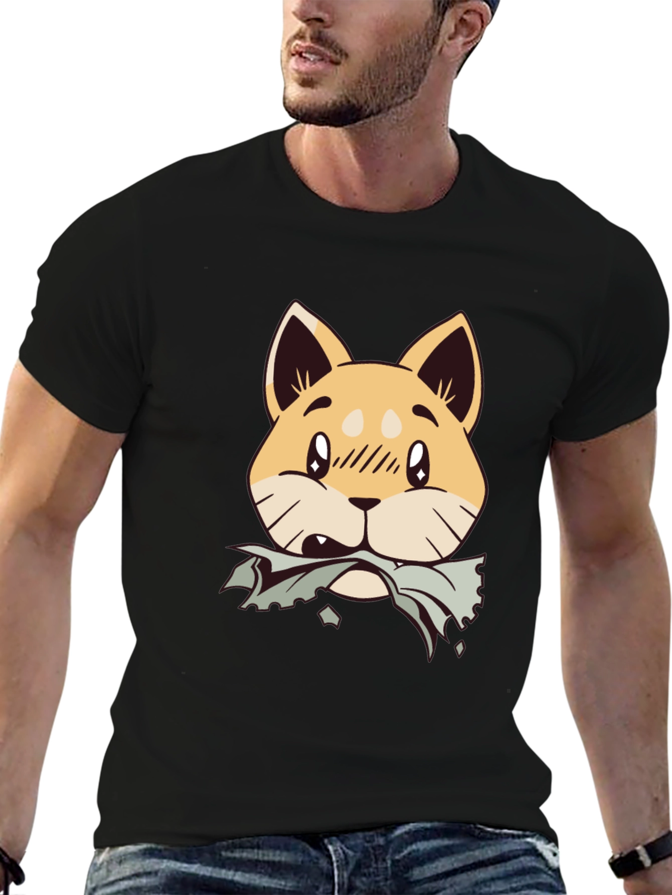 Cartoon Dog Chewing Tee