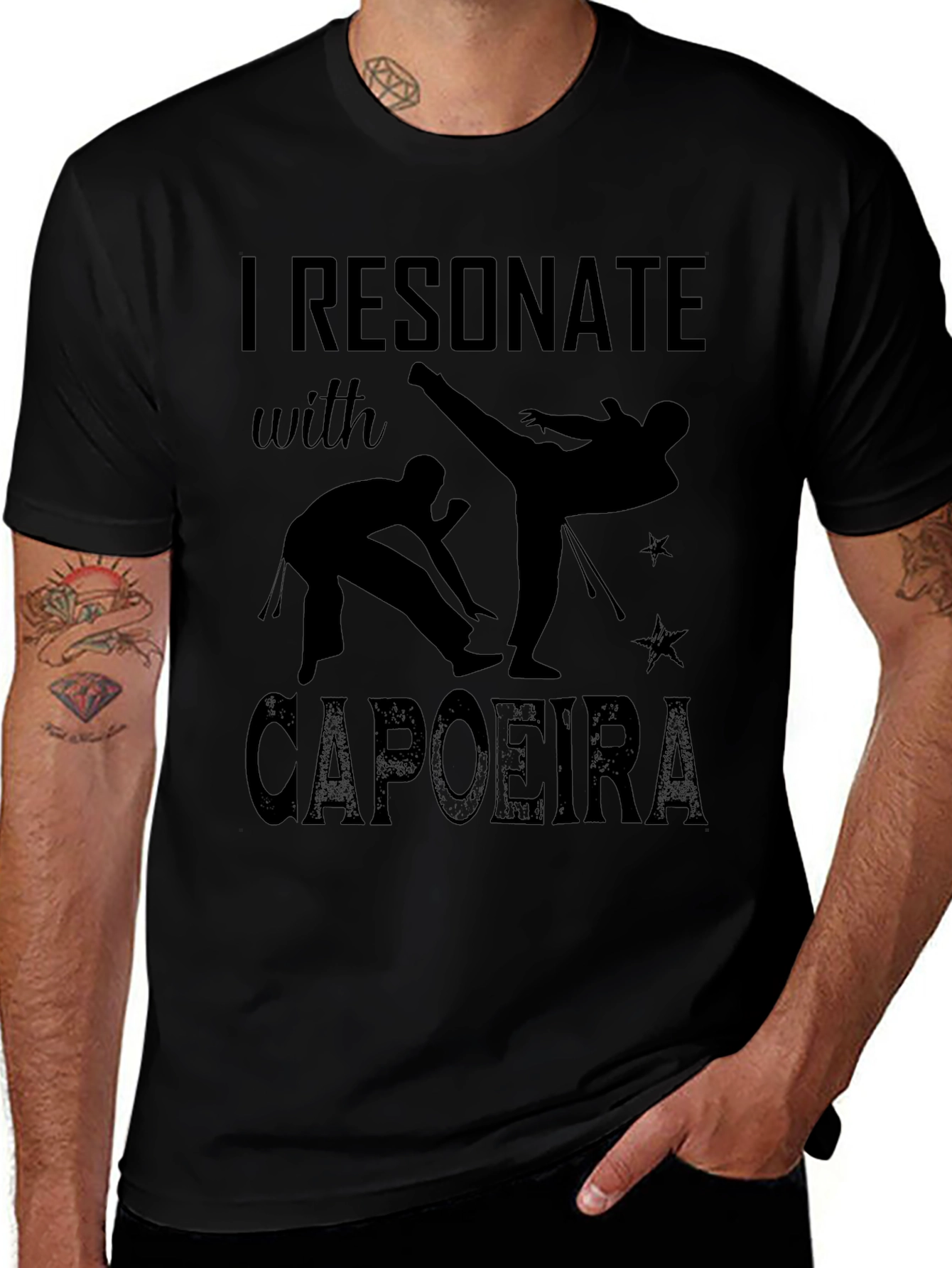 I Resonate with Capoeira Black T-Shirt