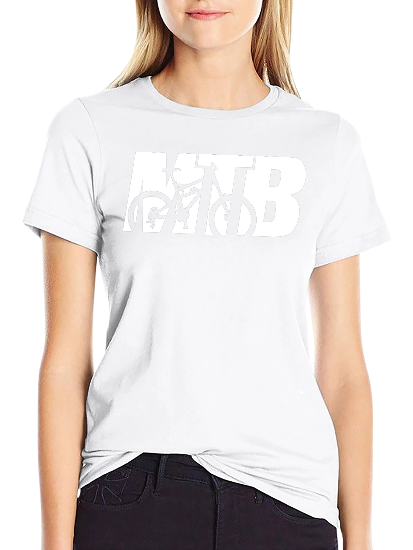 MTB Mountain Bike Graphic T-Shirt - Black