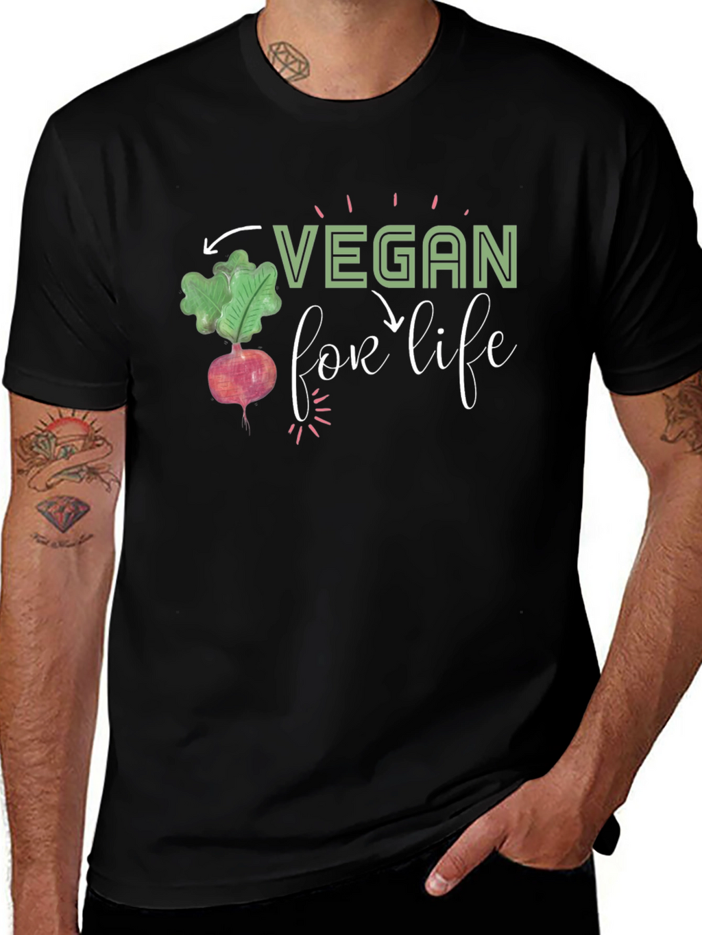 Vegan For Life Graphic T-Shirt