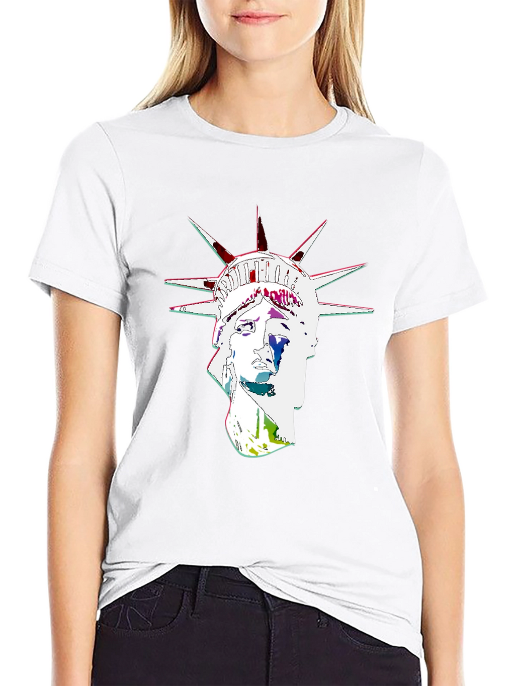 Statue of Liberty Graphic Black T-Shirt