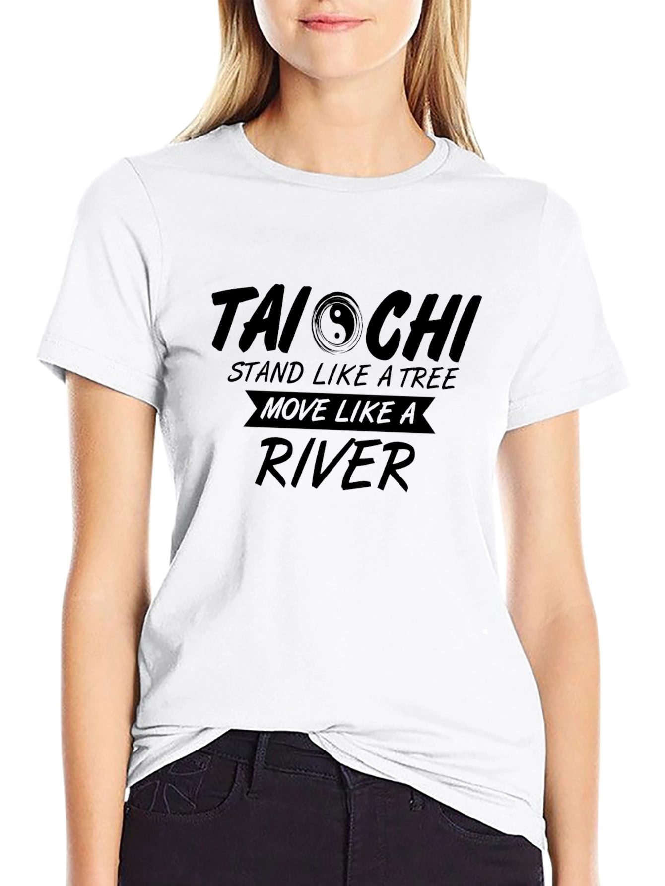 Tai Chi Meditation T-Shirt - Flow Like A River