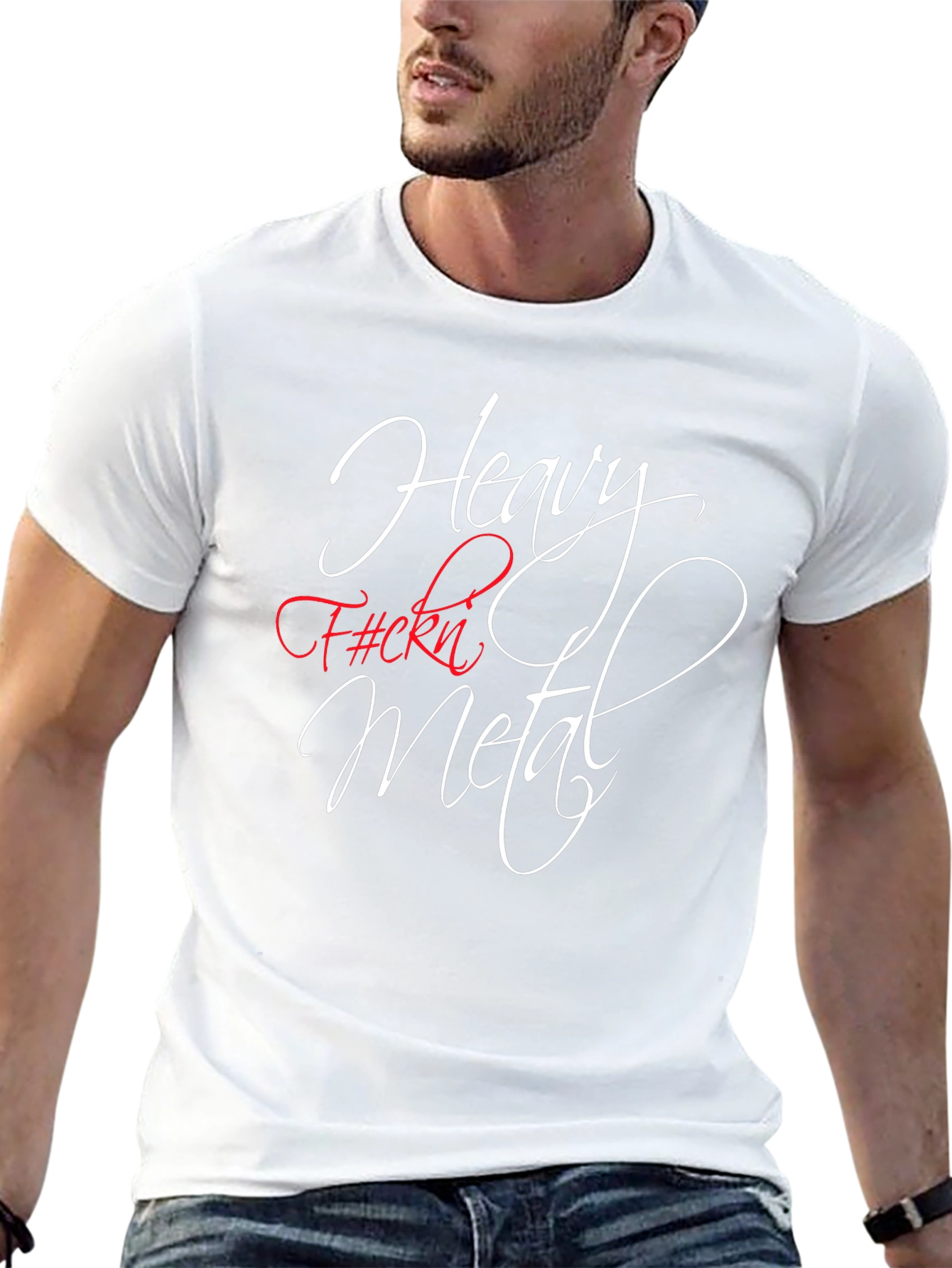 Heavy F#ckn Metal T-Shirt - Black Graphic Tee