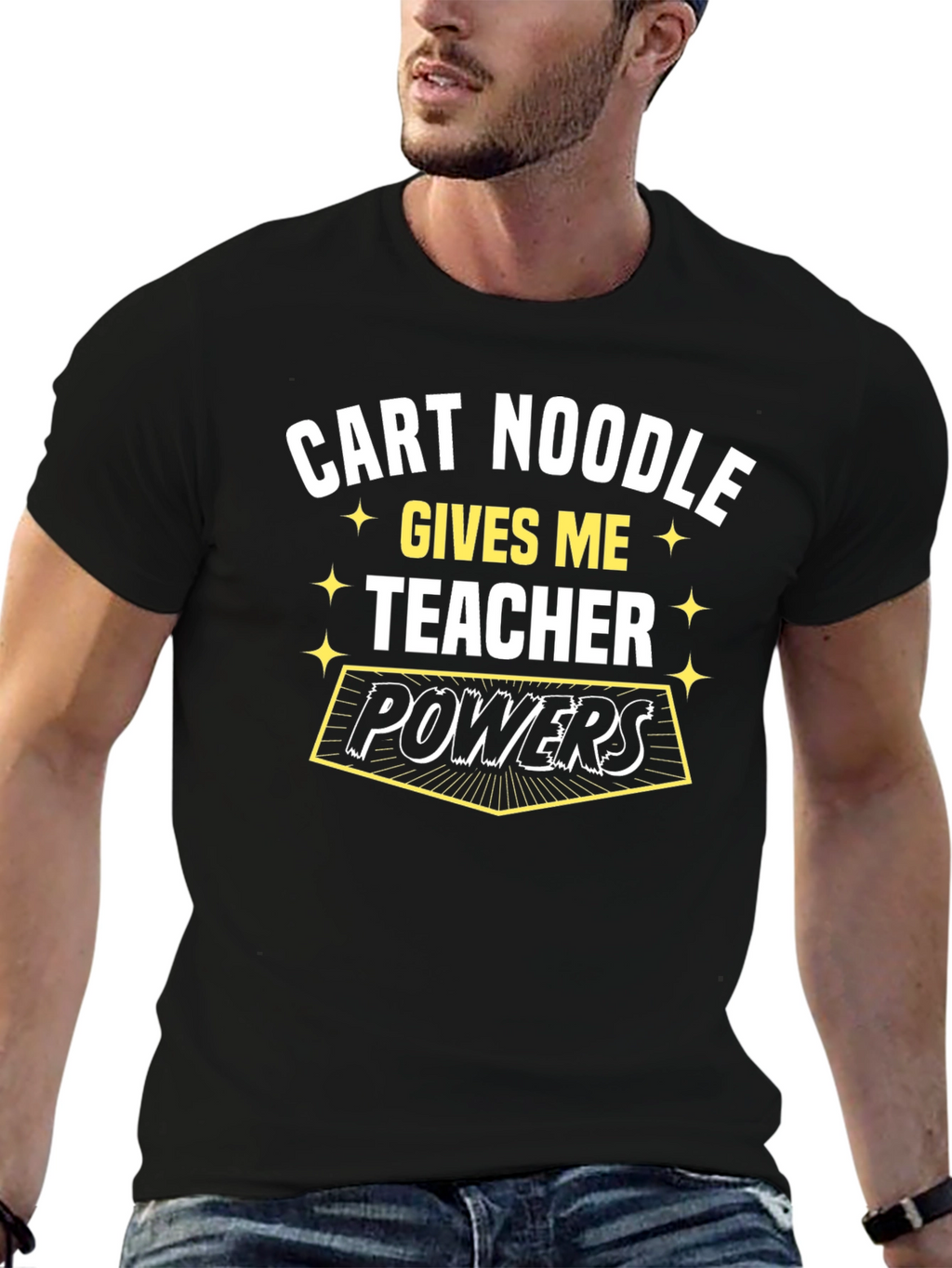 Cart Noodle Teacher Powers Graphic Tee