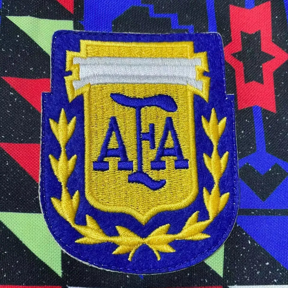 1990 Argentina GK Retro Soccer Jersey Detail 2