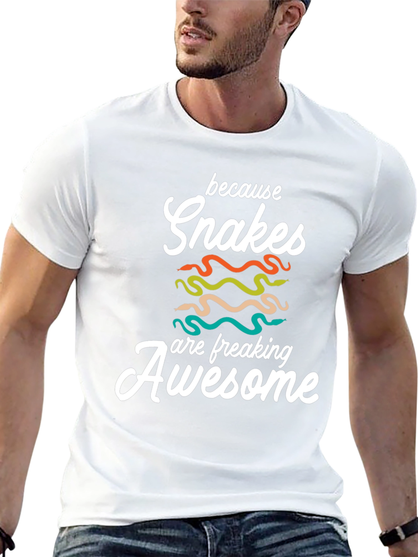 Snakes are Awesome T-Shirt - Unisex Black Tee