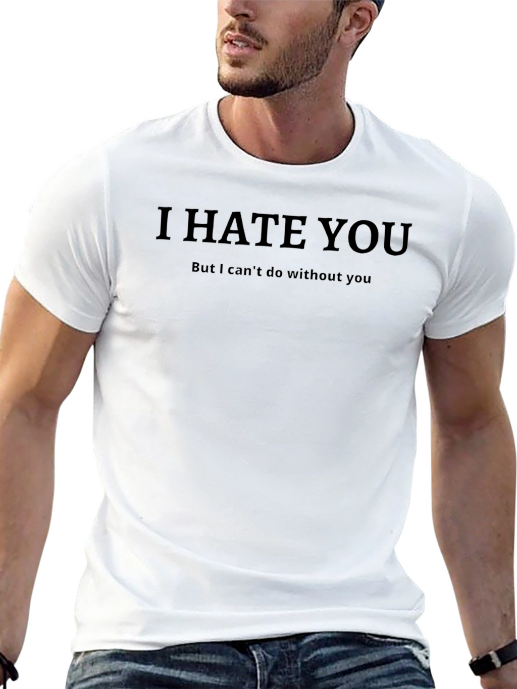 I Hate You Graphic T-Shirt - Mens Black Tee