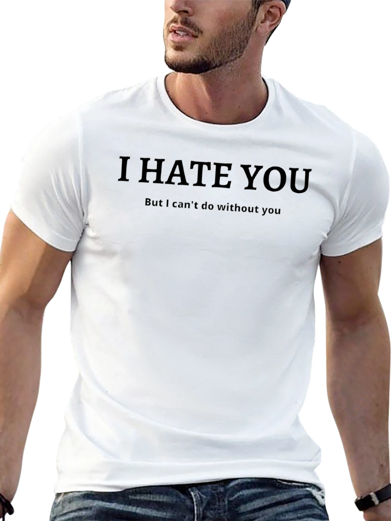 I Hate You Graphic T-Shirt - Mens Black Tee