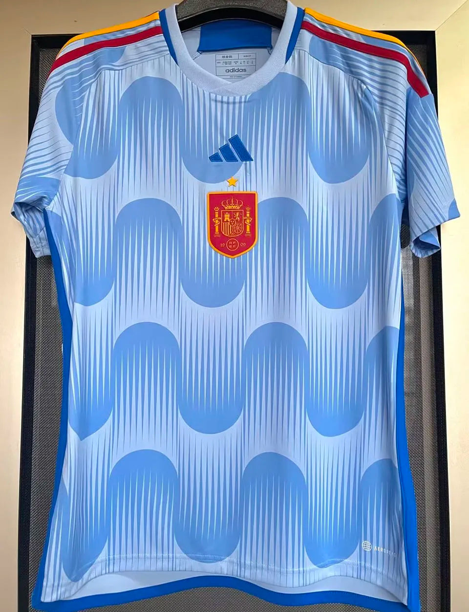 GAVI #9 Spain 1:1 Quality Away Fans Jersey 2022/23 ★★ Detail 1