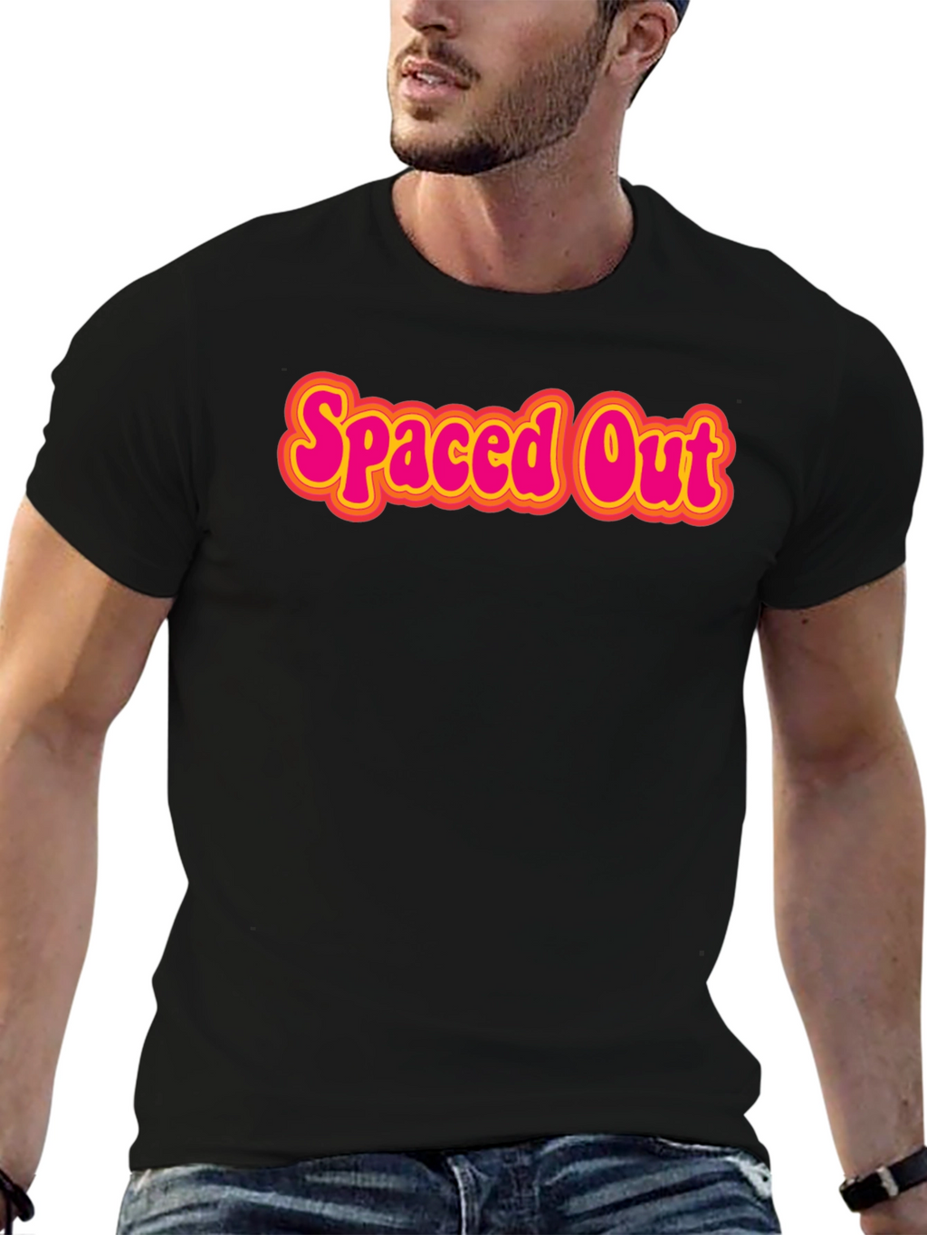 Spaced Out Graphic T-Shirt - Retro Style