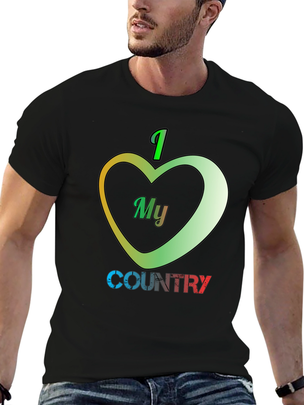 I Love My Country T-Shirt Patriotic Design