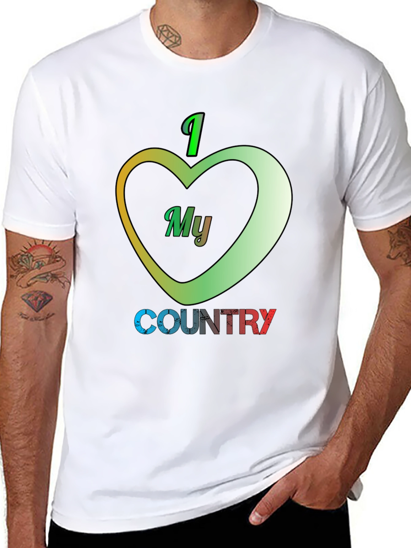 I Love My Country T-Shirt Patriotic Design