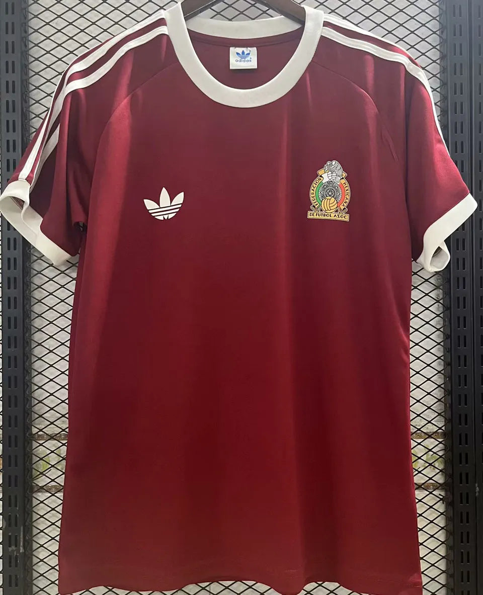 1985 Mexico Pink Retro Style Jersey Front