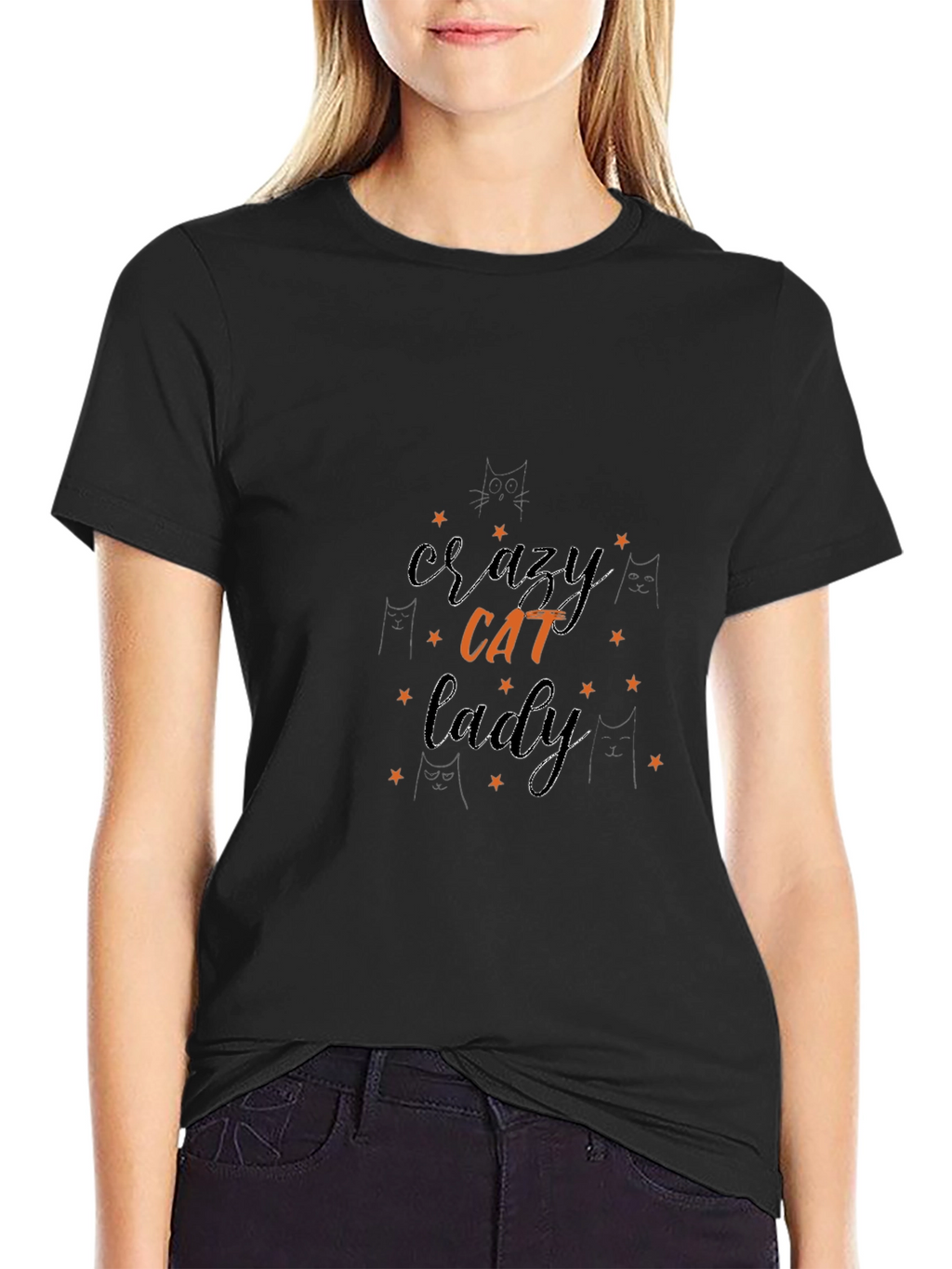 Crazy Cat Lady T-Shirt - Black