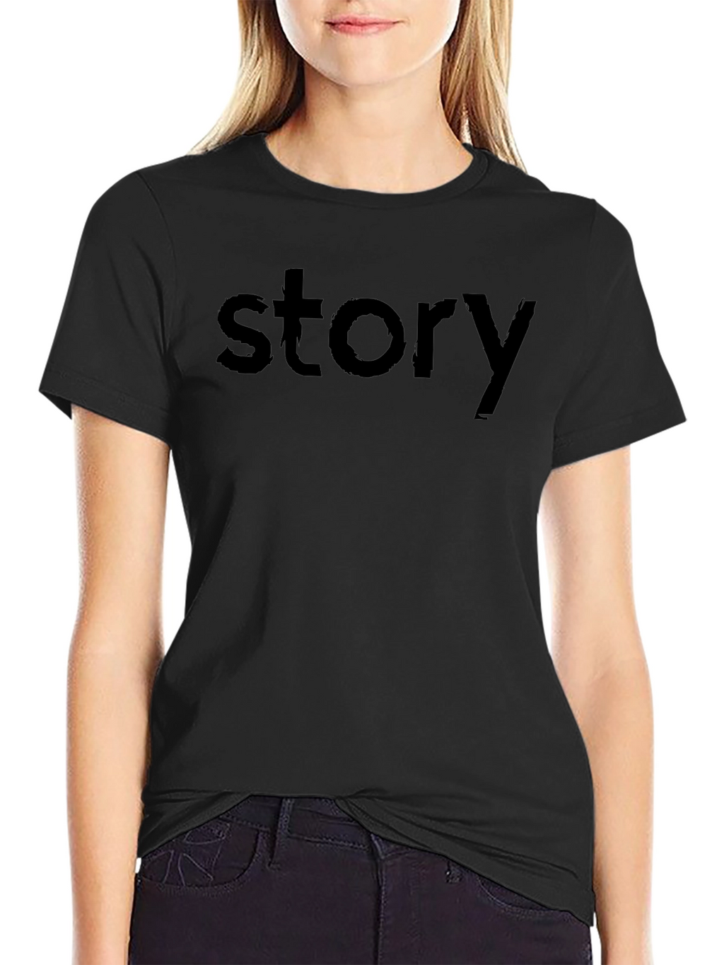 Story Black T-Shirt for Men