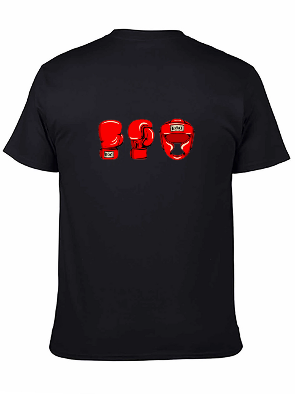 EGO Boxing Gloves and Headgear Black T-Shirt