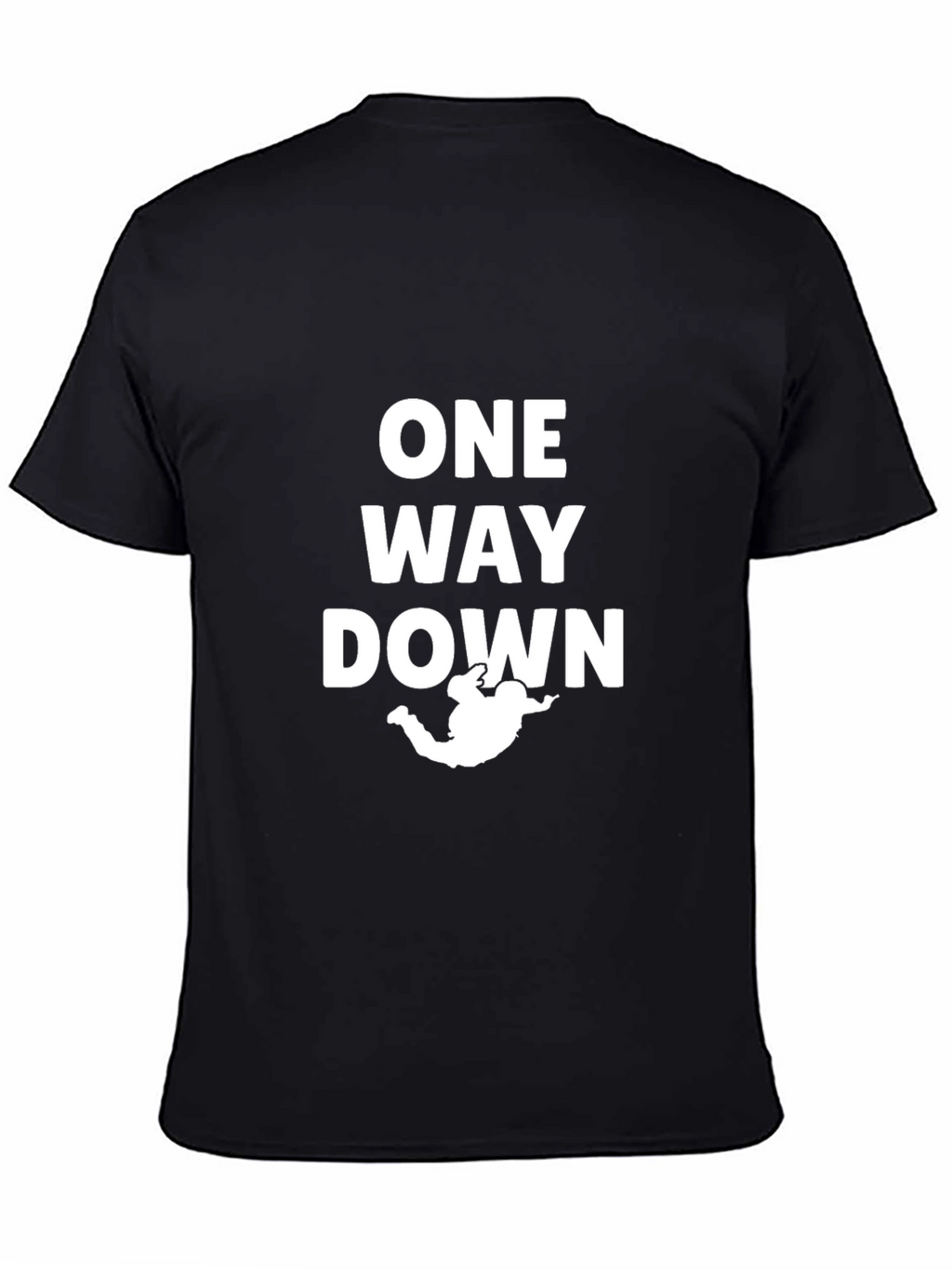 One Way Down Skydiver Graphic T-Shirt