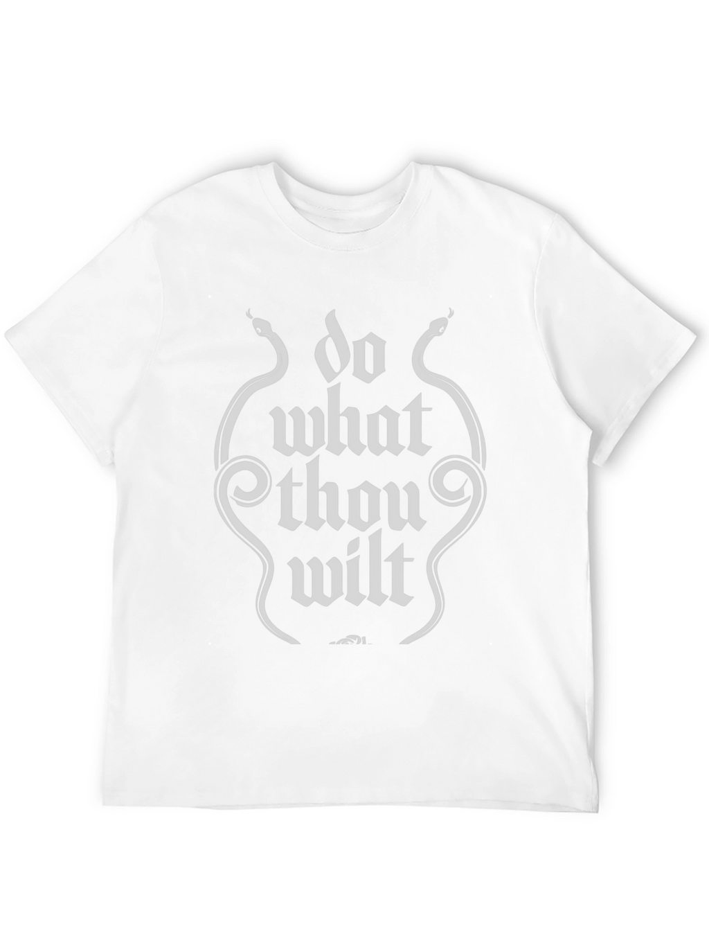 Do What Thou Wilt Black T-Shirt with Snake Graphic