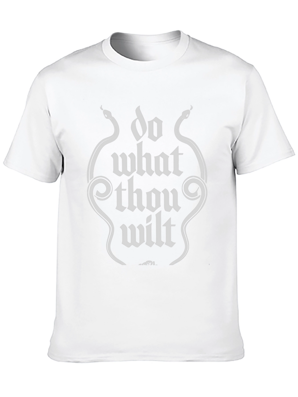 Do What Thou Wilt Black T-Shirt with Snake Graphic