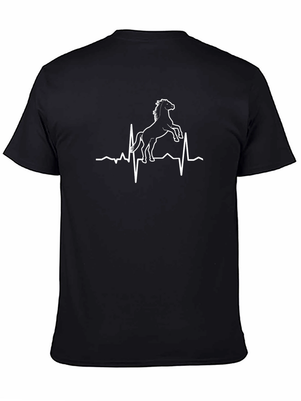 Horse Heartbeat Graphic Tee - Black T-Shirt