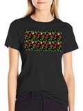 Floral Black T-Shirt