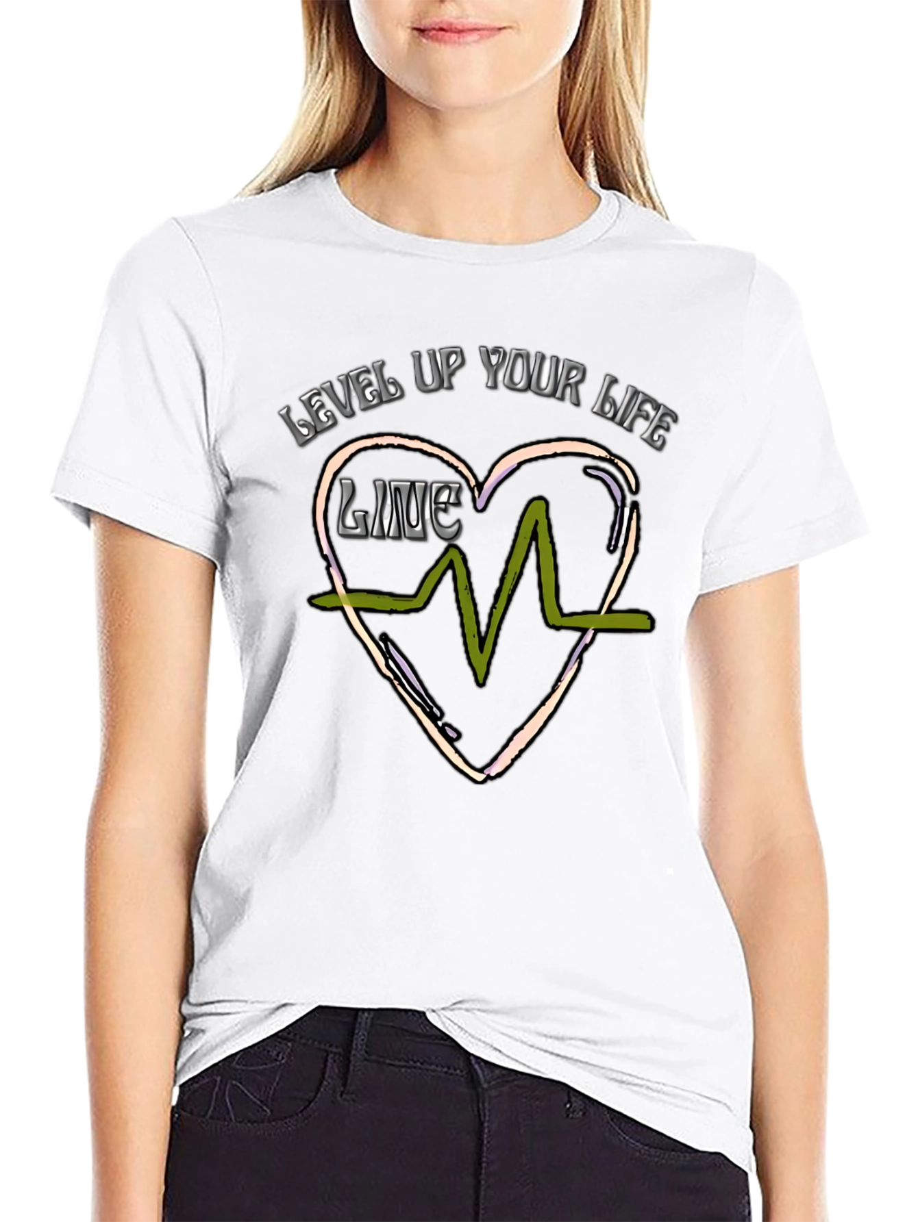 Level Up Your Life Graphic Tee - Black