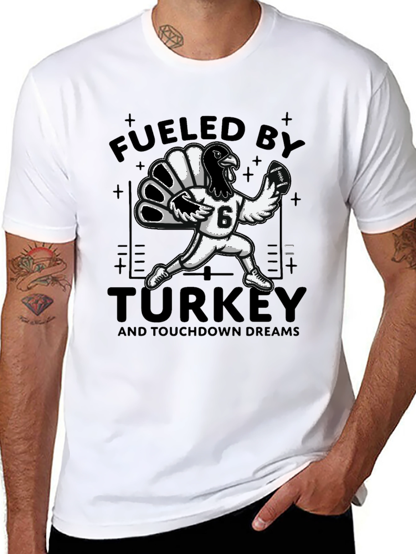 Fueled By Turkey Football T-Shirt