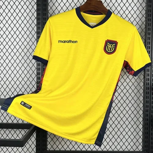 2026/27 Ecuador Home Yellow Fans Soccer Jersey Detail 2