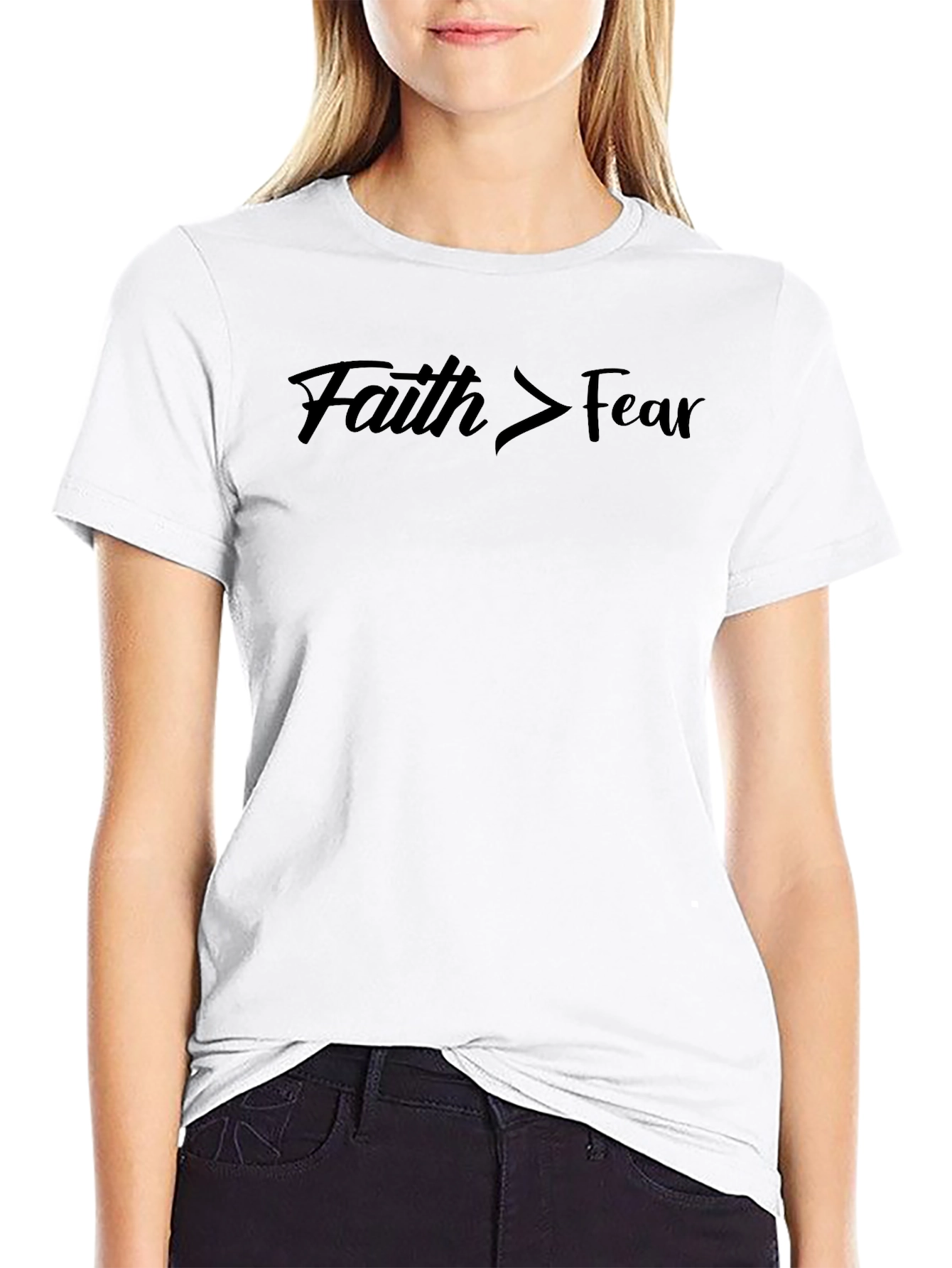 Faith Over Fear Graphic Tee - Mens Black T-Shirt
