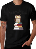 Bookshelf Beauties Owl Graphic T-Shirt
