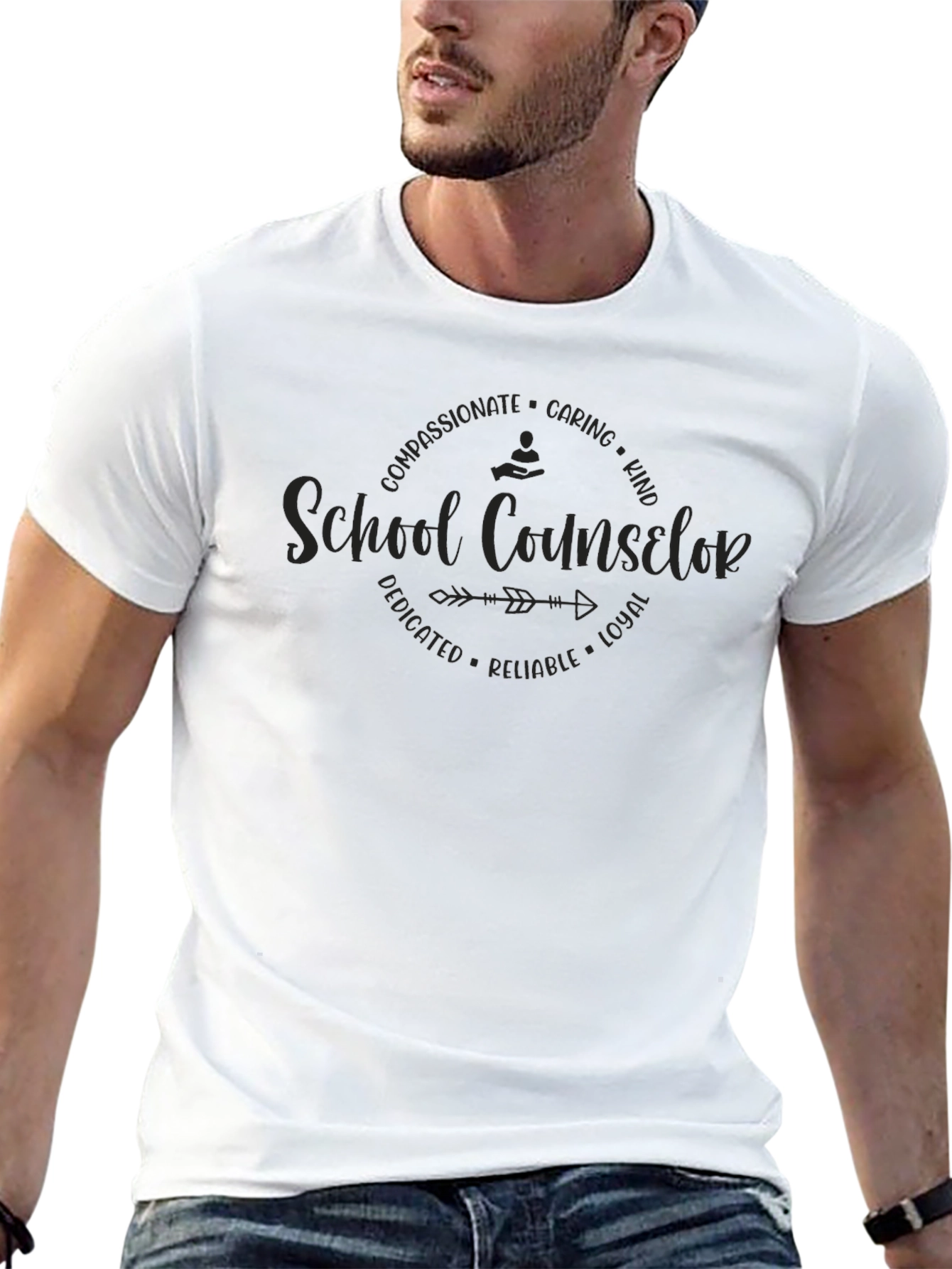 School Counselor Compassionate Graphic T-Shirt