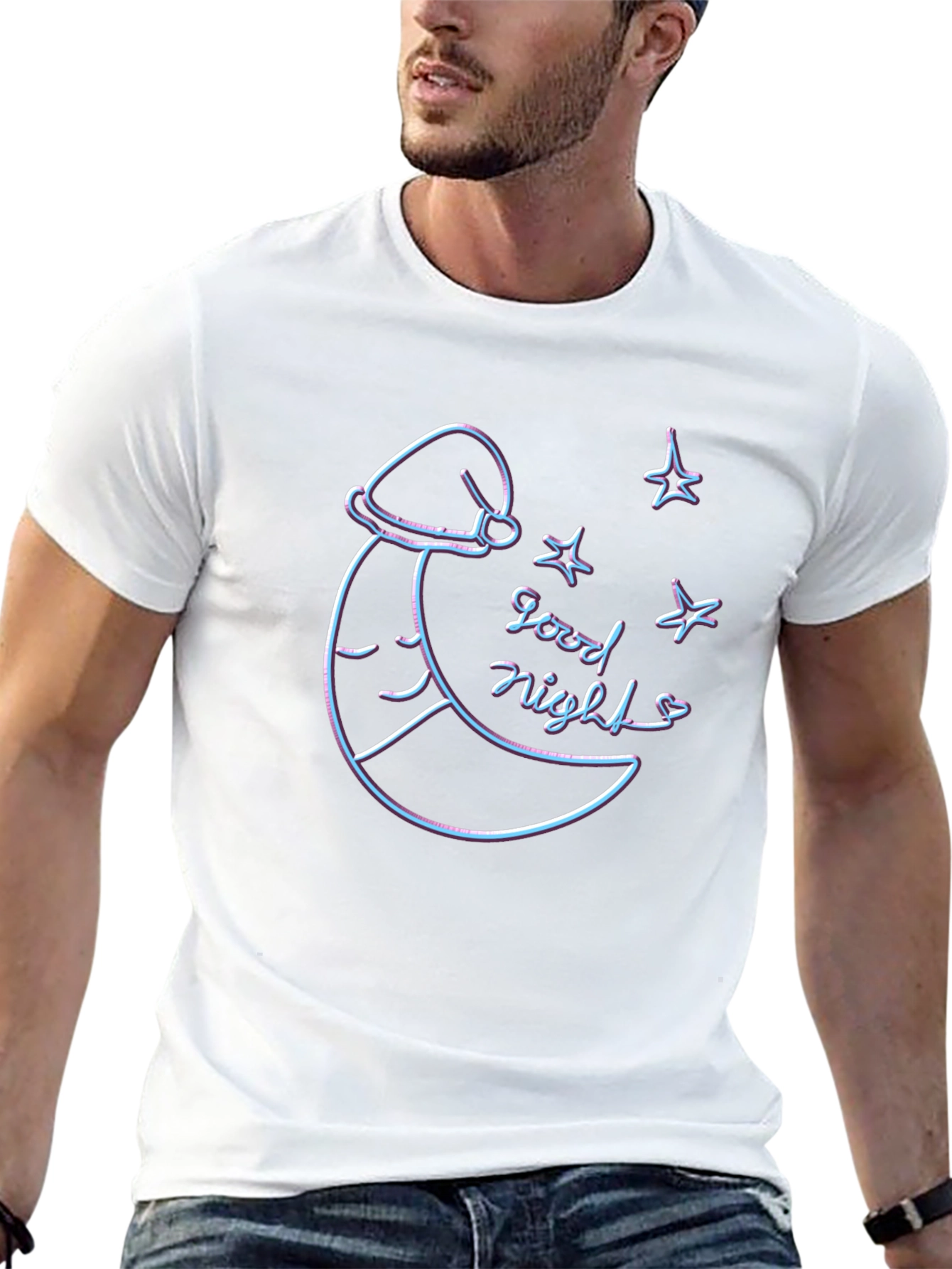 Good Night Moon Graphic Tee - Black T-Shirt