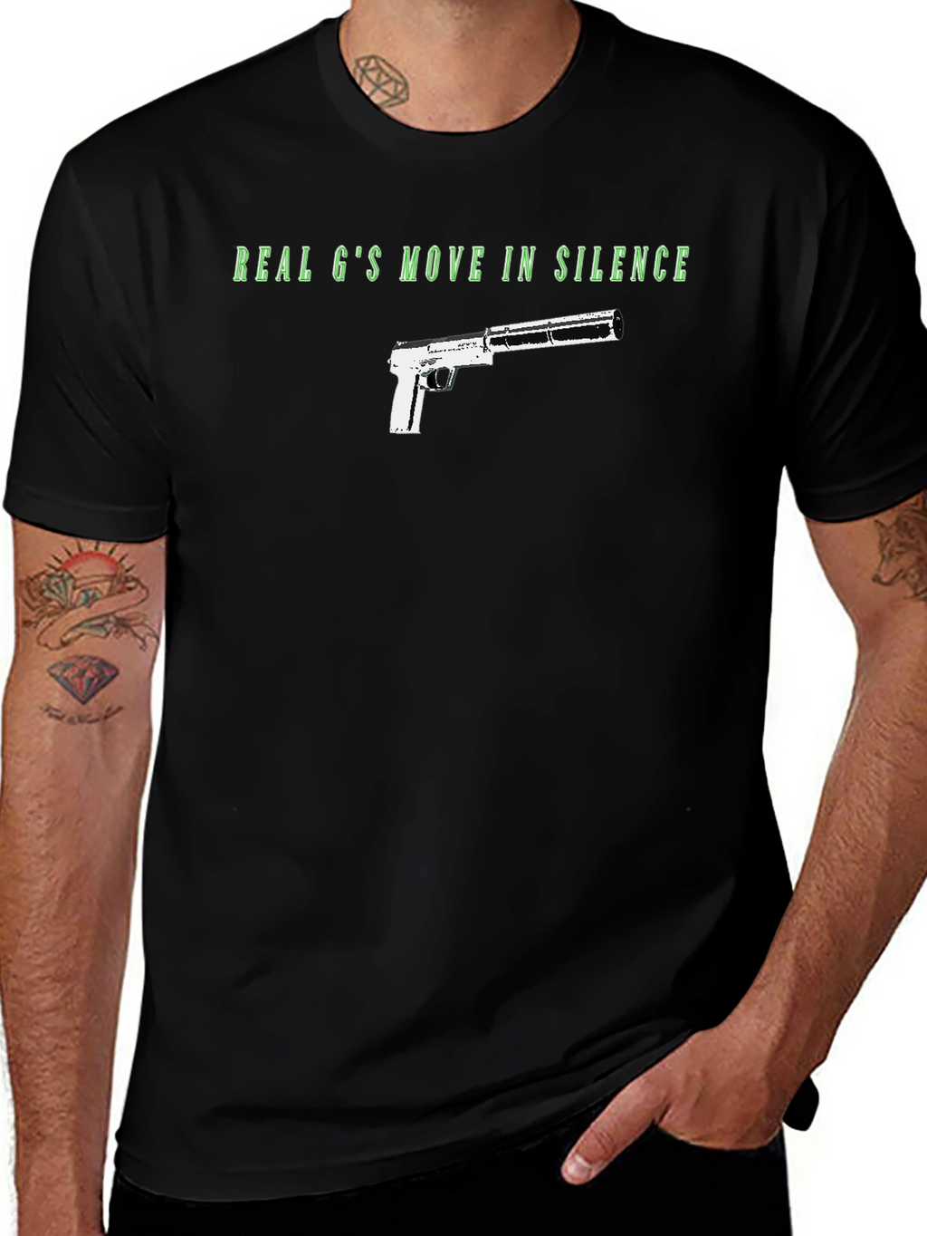 Real Gs Move in Silence Graphic T-Shirt