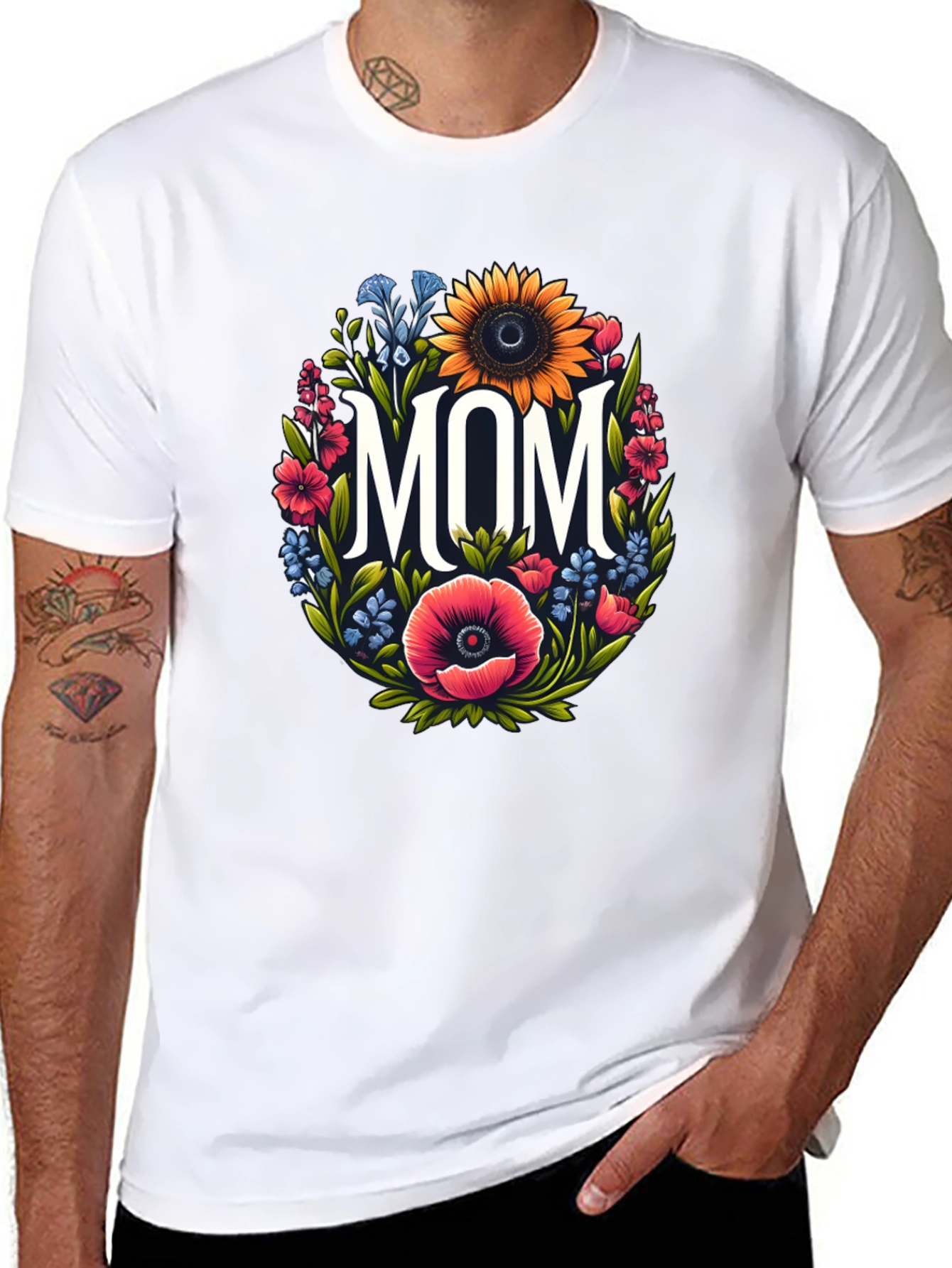 Floral Mom T-Shirt - Stylish Family Apparel