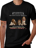 Women & Beagles T-Shirt:  Many Paws Graphic Tee