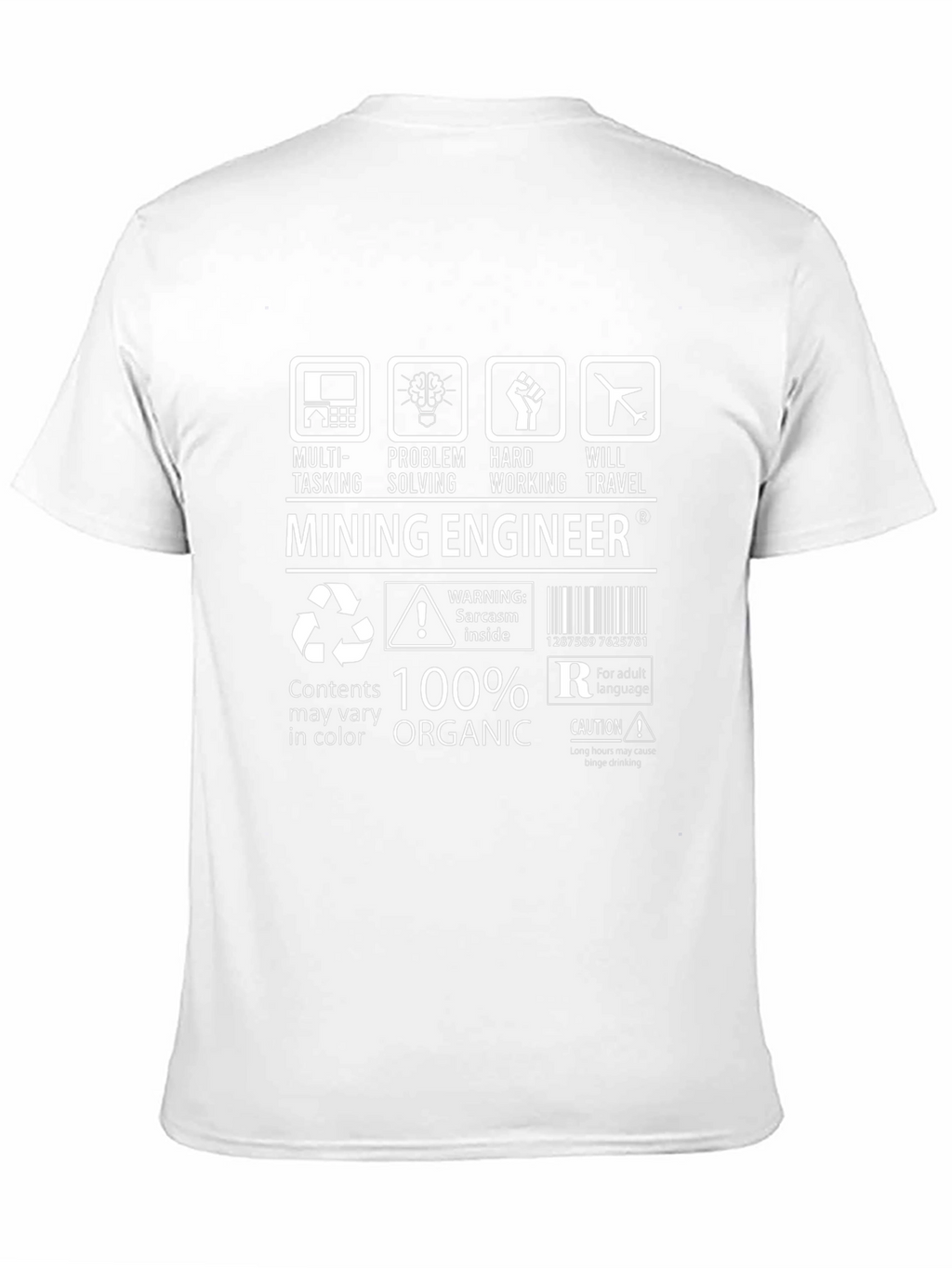 Mining Engineer Graphic T-Shirt - Black