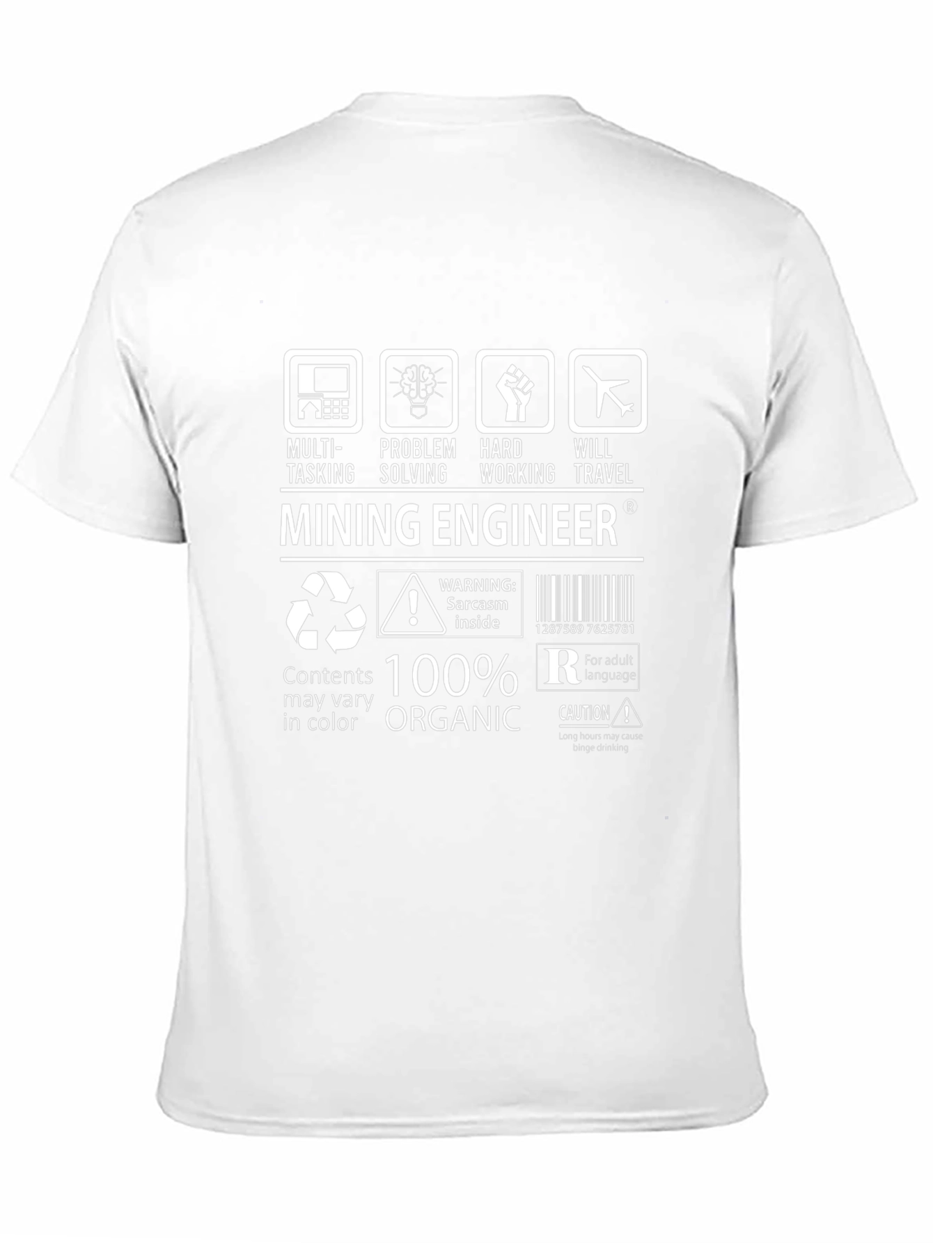 Mining Engineer Graphic T-Shirt - Black