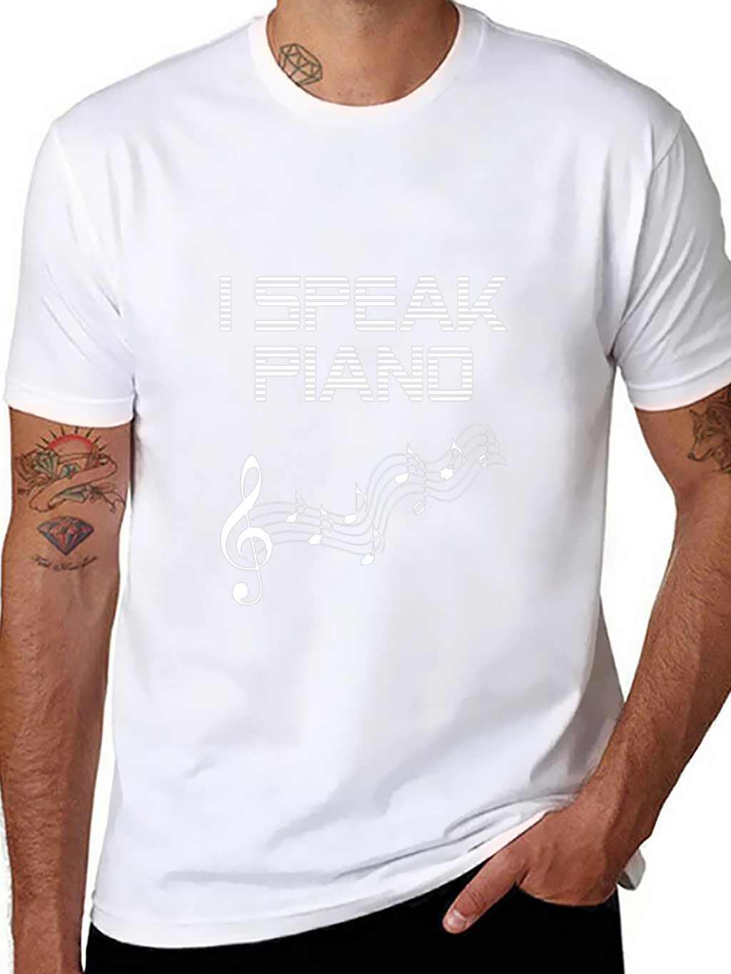 I Speak Piano Graphic Tee - Music Lover T-Shirt