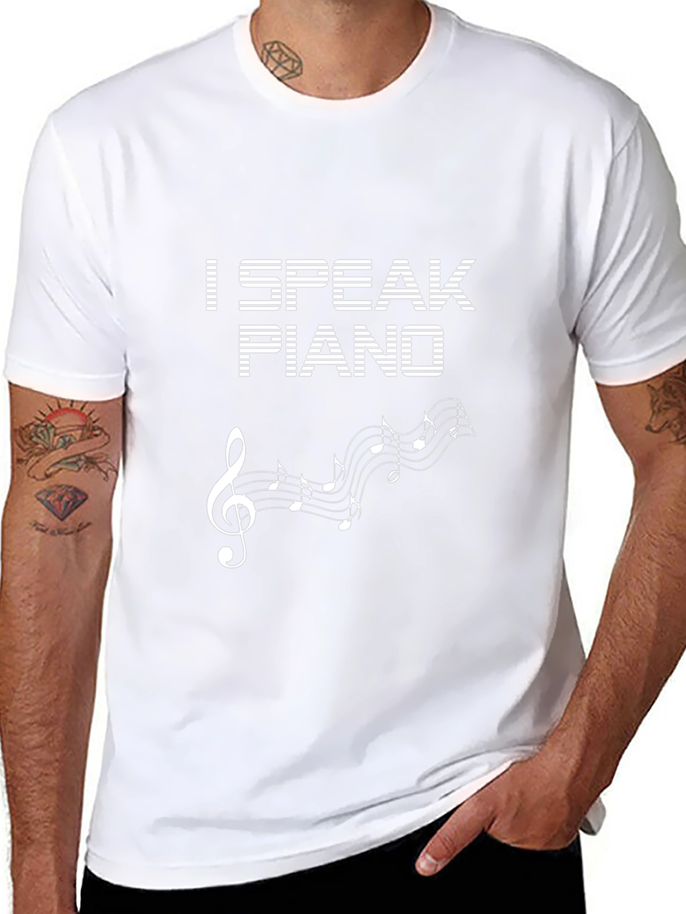 I Speak Piano Graphic Tee - Music Lover T-Shirt