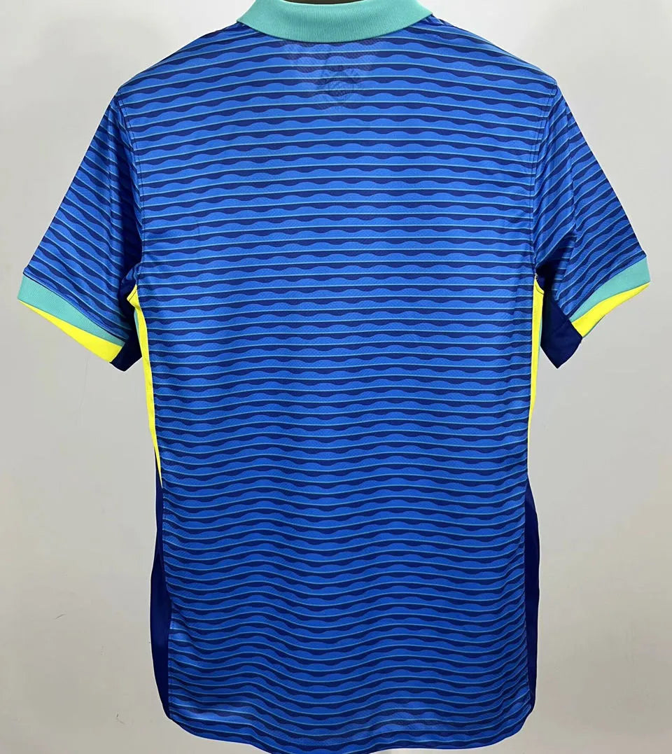 RODRYGO #10 Brazil 1:1 Quality Away Blue Fans Jersey 2024/25 ★★ Detail 2