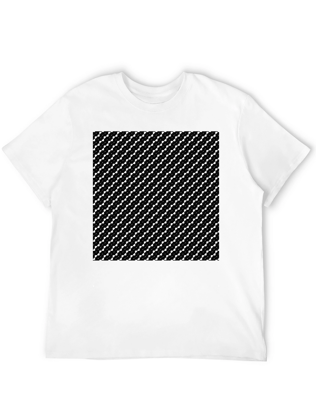 Geometric Pattern Mens Black T-Shirt