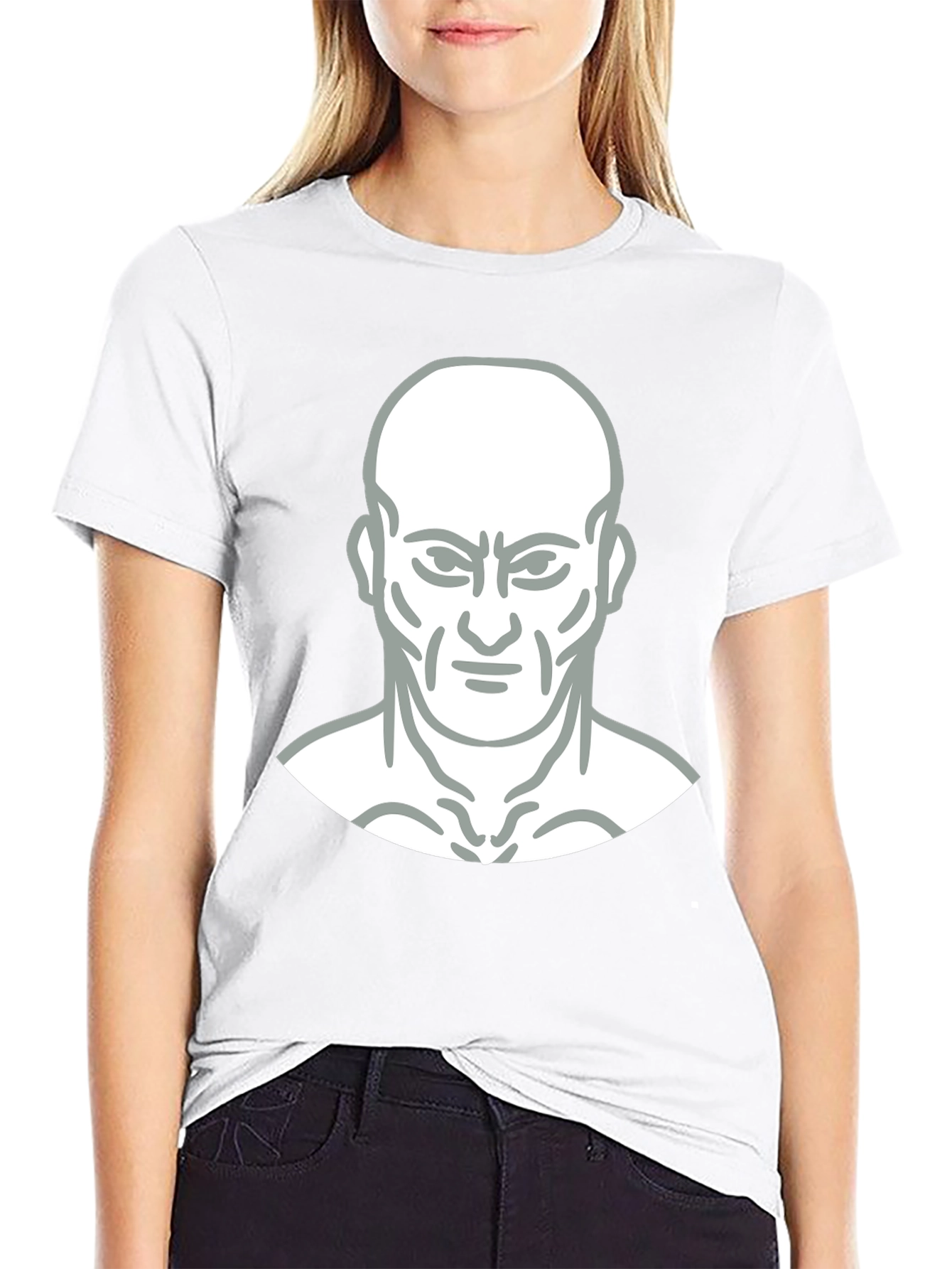 Bold Graphic Tee - Mans Face Design